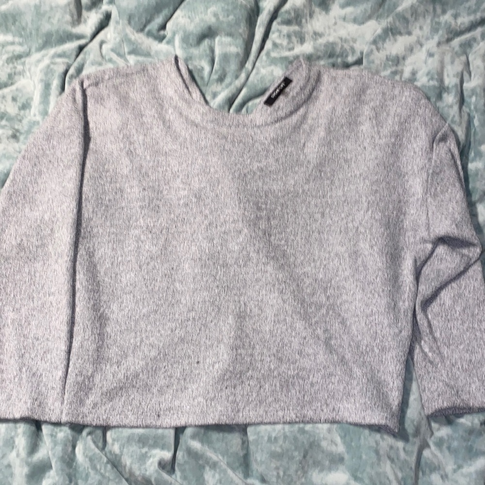 SugarLips Gray Drop Shoulder Sweatshirt